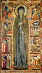 Die heilige Klara mit Szenen aus ihrem Leben
